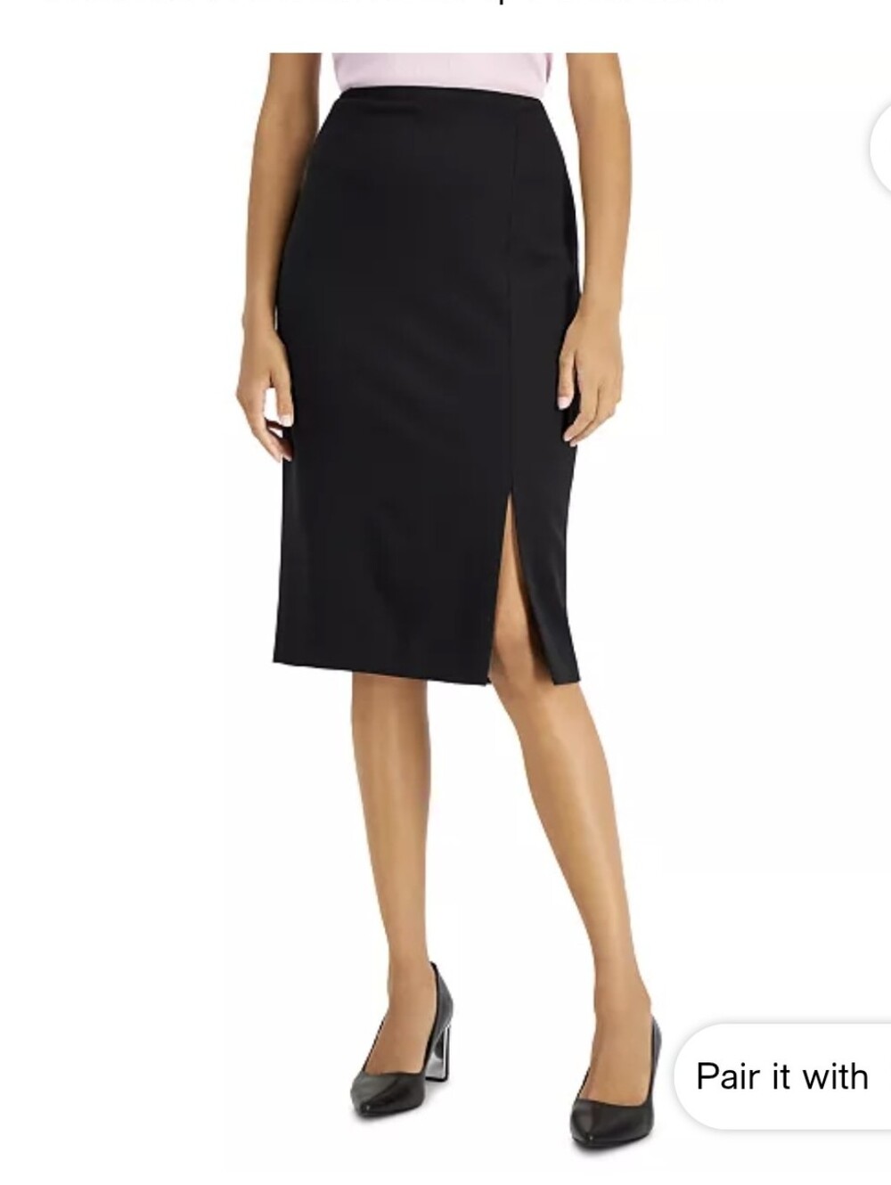 Tahari ASLWomen's Front-Slit Back-Zip Pencil Skirt Size 6